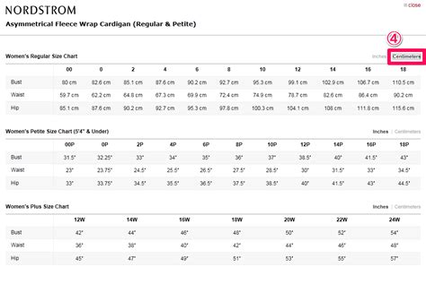 nordstrom size guide.